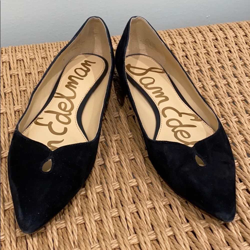 Sam Edelman Black Suede Flats